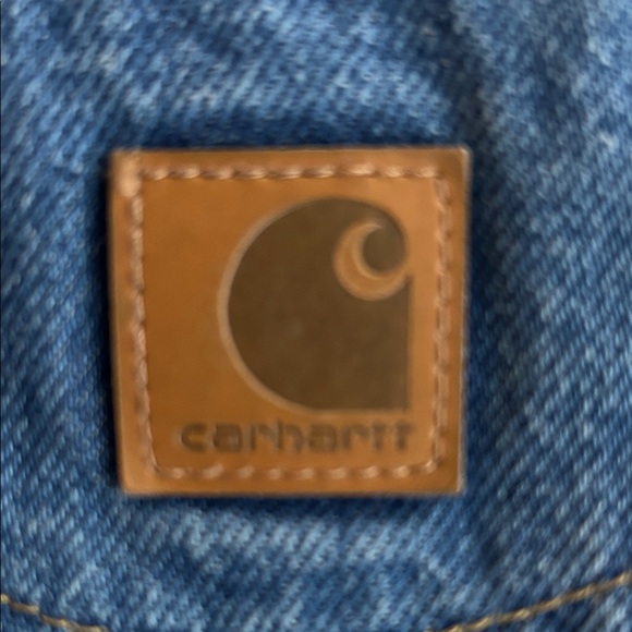 Carhartt Blue Denim Frayed Shorts Unisex 40 EUC - Picture 8 of 8